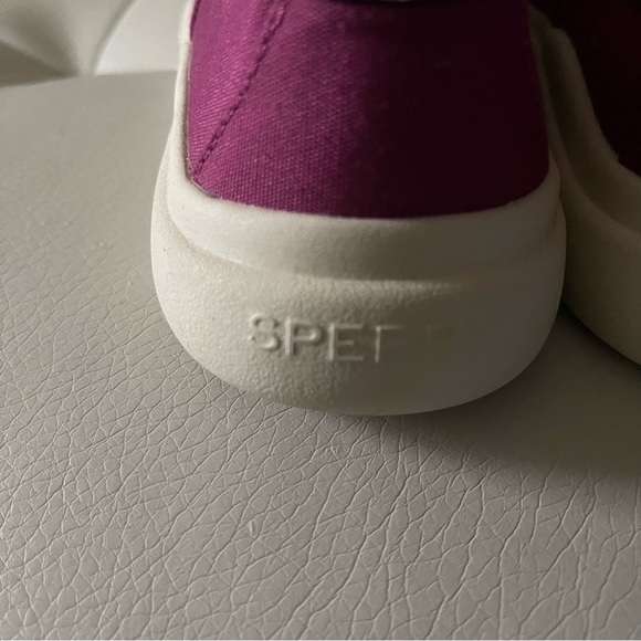 Sperry Recycled Upper Captain's Moc Slip-Ons Fuchsia size 7.5 EUC summer 4th - Picture 4 of 12